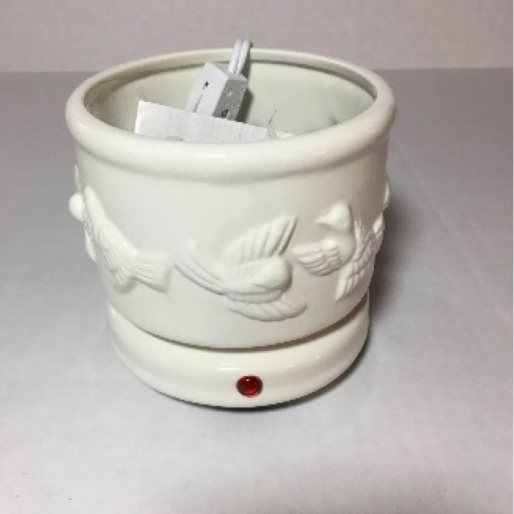 NIP Cachepot Electric Candle Warmer Bird Ceramic